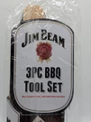 Jim Beam 3 Piece Bbq Tool Set (5-IN-1 Spatula, Tongs, Grill Cleaning Brush). Fixed Price $10.00.