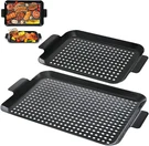 2 Pack Pans, Nonstick Topper For Outdoor Grill, Bbq Grilling Baskets. Fixed Price $31.37.