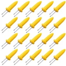 Candyhome 20 Pack Stainless Steel Corn Holders On The Cob 2.36"H, Yellow. Fixed Price $8.83.