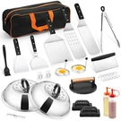 Griddle Accessories Kit, Hasteel 20PCS Flat Top Grill For Camping, Professional. Fixed Price $38.21.