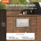 14X8.5 Inch Outdoor Kitchen Drawers Stainless Steel, Flush Mount Double. Fixed Price $99.26.