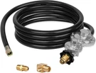 12 Ft F273684 Propane Hose With Regulator, Black. Fixed Price $51.52.
