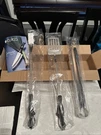 Cutco Bbq 3-PIECE Grill Set Tongs Fork Spatula #1706 1707 1708 Engraved Nib. Fixed Price $149.99.