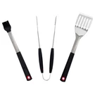 Bbqguys Signature 3-PIECE Stainless Steel Molded Handles Tool Set. Fixed Price $35.99.