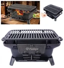 Cast Iron Portable Hibachi Grill Outdoor Japanese Tabletop Skillet Stove. Fixed Price $88.99.