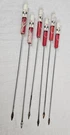 Vtg Set Of 6 Campfire Roasting Sticks Wooden Handle Painted Face Skewers Kabob. Fixed Price $38.99.