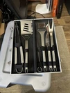 New Stainless Steel Bbq Grill W/ Aluminum Travel Case Total Of 8 Pieces F/s. Fixed Price $24.99.