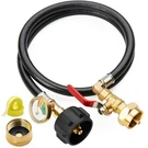 Calpose 3 Feet Propane Refill Adapter Hose With Gauge And Rubber, Black. Fixed Price $27.46.