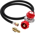 Gasone Propane Regulator Brass Orifice 4 Ft High Pressure 0-20 Psi Red. Fixed Price $24.64.