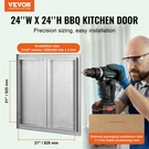 Bbq Access Door, 24W X 24H Inch Double Outdoor Kitchen Outside Cabinet. Fixed Price $72.60.