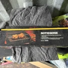 Sunbeam Cordless Outdoor Spit Grill Model 0289 With Motor, & Forks. Fixed Price $20.00.