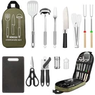 Camping Cooking Utensils Set Stainless Steel Grill Tools Bbq Cookware Gear. Fixed Price $39.68.