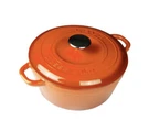 Lava Heavy Medium Cast Iron Enameled Round Casserole With Lid. Fixed Price $100.00.