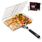 Barbecue Bbq Grilling Stainless Steel Large Folding Gr.... Fixed Price $34.37.
