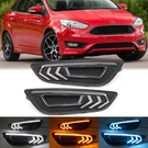 Drl Led Day Running Light Ford Focus 2015 2016 Fog Lamp Black Frame W/ Turn. Fixed Price $91.99.
