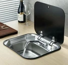 Rv Caravan Camper Sink Stainless Steel Hand Wash Basin & Glass Lid Faucet. Fixed Price $118.71.