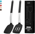 Home Hero Silicone Spatula Set With Ergonomic Handles - 2 Pcs, Black. Fixed Price $14.52.