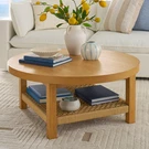 Vista Handwoven Coastal Coffee Table, Light Honey Home Living Room Storage. Fixed Price $194.99.