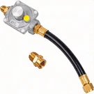 Gaspro Natural Pressure Regulator Psig Inlet 3/8" 1/2" Flare Adapter Us. Fixed Price $22.59.