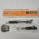 Rock Guitar Shaped Stainless Steel Bbq Spatula Tongs Grilling Set New Open Box. Fixed Price $15.00.