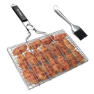 Fish Grilling Basket, Folding Portable Stainless Steel Bbq For F.... Fixed Price $26.08.