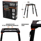 New Blackstone Griddle Kit With Adjustable Legs And Base, 1-PIECE 17" 22". Fixed Price $88.95.