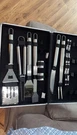 Sharper Image 22 Piece Stainless Steel Grill Set Bbq Utensil Steak Knife Kit. Fixed Price $40.00.