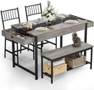 Garvee 4PCS Dining Table Chair Bench Space Saving Kitchen Storage Rack Drawer. Fixed Price $181.16.
