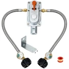 Propane Gas Regulator Stage Auto Changeover 12 Hose Kit Skyflame Rv. Fixed Price $89.99.
