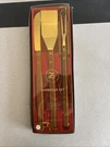 Williams-sonoma 4-PIECE Bbq Grilling Utensil Set, Rosewood Handles Stainless. Fixed Price $64.50.