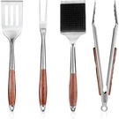 Heavy Duty Bbq Grilling Tool Set With Rose Wood Handles. Fixed Price $60.19.