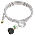 Shinestar 5FT Low Pressure Propane Hose And Regulator W/gauge For Gas Pit, Stove. Fixed Price $20.89.