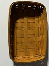 Longaberger Small Rectangular Brown Woven Wood Basket, Non-lidded Handmade. Fixed Price $17.25.