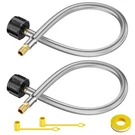 15 Inch Rv Propane Tank Hose Replacement, Stainless Steel Silver, Black. Fixed Price $30.66.