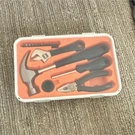 Household Tool Set Hammer Wrench Screwdriver Pliers In Box Black Orange. Fixed Price $15.97.