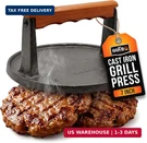 Mr. Bar-b-q Cast Iron Grill Press (7-INCH) Pre-seasoned Smash Burger W/w. Fixed Price $29.53.