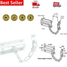 Modern White Chain Door Guard With 6-INCH Steel For Safe Ventilation. Fixed Price $9.49.