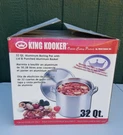 King Kooker KK32 Heavy Duty Aluminum Boiling Pot & Basket, 32-QUART W Box. Fixed Price $74.00.