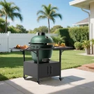 Grill Cart For Big Green Egg Large Kamado With Folding Side Shelves Wheels. Fixed Price $246.99.