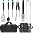 5-PIECE Heavy Duty Bbq Grill Tool Set With Wire Brush, Spatula, Tongs & Fork. Fixed Price $36.99.