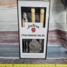 Jim Beam 3-PIECE Bbq Tool Set W/ Grilling Fork, Tongs & Spatula Brand New Box. Fixed Price $22.50.