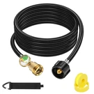 12 Feet Propane Tank Extension Hose With Gauge, QCC1 To Male Qcc/pol Fittings.... Fixed Price $32.99.