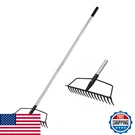 Yeelor 16-TINE Bow Rake, Adjustable Handle, Yard Work, Loosening Soil, Leveling. Fixed Price $32.22.