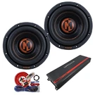 Warzon 2200 Watts Car Amp + 2X Memphis MJP822 1500W Elite Subwoofers Kit. Fixed Price $539.99.