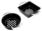 Grill Mark 2-PIECE Mini Wok & Veggie Basket Set 6" Round Square. Fixed Price $6.00.
