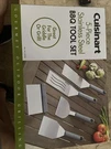Cuisinart 5 Piece Stainless Steel Bbq Tool Set Spatula Turner Scrapers Outdoor. Fixed Price $29.99.