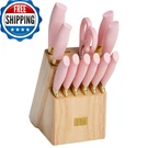Paris Hilton 12-PC Knife Set W/ Block, High-carbon Stainless Steel Cutlery. Fixed Price $82.54.