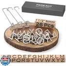 Pkpkaut 26PCS Mini 1/2" Branding Irons, Alphabet Custom Wood. Fixed Price $103.99.