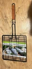 New Charcoal Companion Fish Grilling Basket Non-stick Folding Wood Handle Camp. Fixed Price $7.99.
