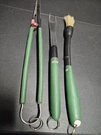 Vintage Coleman Bbq Grill Tools/set Green Camping Camper Quality Sturdy. Fixed Price $24.99.